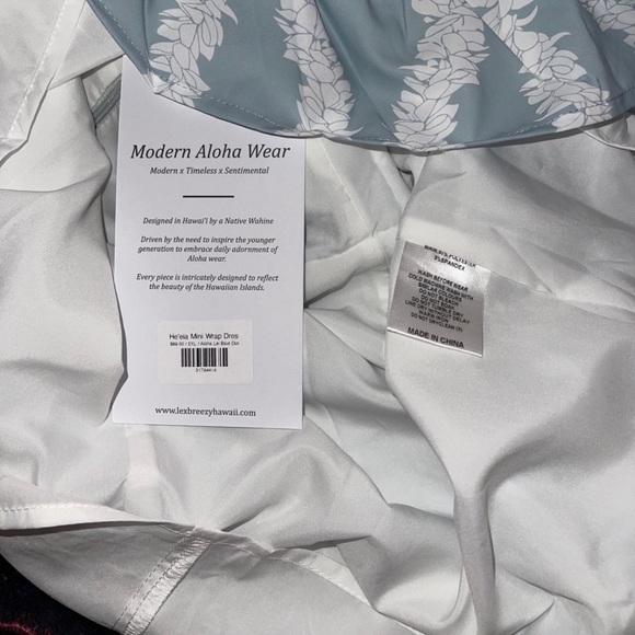 ❌❌❌ SOLD LPH❌❌❌ Lexbreezy Hawaii 🌺 Heeia Mini Wrap Dress NWT - Picture 7 of 9